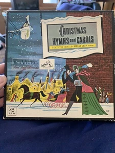 RCA Victor Christmas Hymns and Carols 45 RPM 1954 Boxed Set Red Vinyl  - Picture 1 of 16