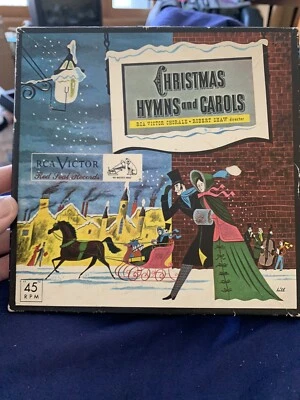 RCA Victor Christmas Hymns and Carols 45 RPM 1954 Boxed Set Red Vinyl  - Image 1 of 4
