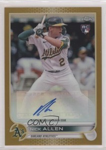 2022 Topps Chrome Update Gold Refractor /50 Nick Allen #AC-NAL Rookie Auto RC