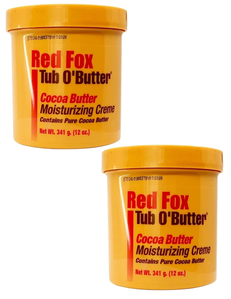 Red Fox Tub O'Butter Cocoa Butter, Moisturizing Creme, 14 Oz (Pack of 2) - Image 1 of 1