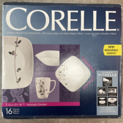 Nuevo Juego de Vajilla Corelle Square Midnight Garden 16 Piezas 1114069 Foto 1 de 4