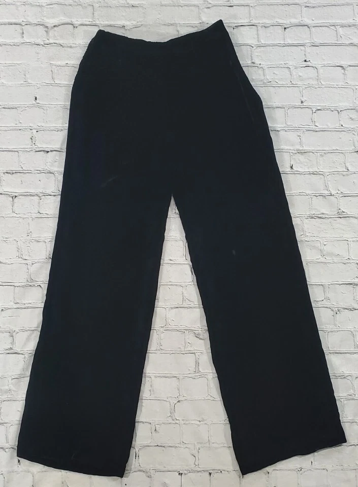 Calça reta casual The Look Randolph Duke feminina tamanho 6 veludo preta - Imagem 1 de 4