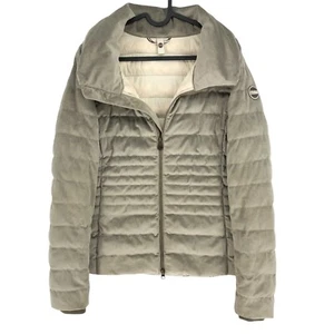 COLMAR Grey Soft Velour Down Quilted Coat Jacket Size EU 38 UK 10 US 8 - Picture 1 of 11