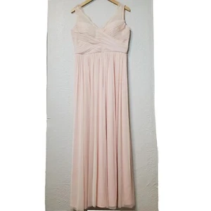 Hitherto Anthropologie Formal Bridgmad Maxi Dress Size 10 Warm Blush Color - Picture 1 of 12