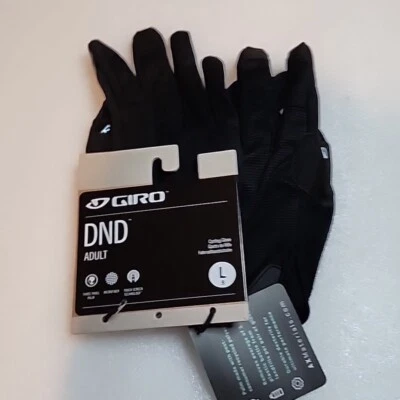 Guante de Ciclismo GIRO DND Adulto Grande Talla 9 Microfibra Pantalla Táctil Negro Nuevo Foto 1 de 4