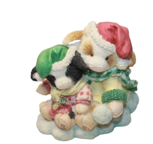 Enesco Mary's Moo Moos Figurine "Merry Christmoos" #651702 1994 Christmas - Picture 1 of 4
