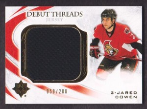 2010-11 Ultimate Collection Debut Threads Jersey #DT-JC Jared Cowen 058/200
