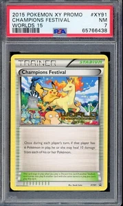PSA 7 Casi nuevo 2015 Festival Campeonato Mundial Promoción Tarjeta Pokémon XY91 - Imagen 1 de 2