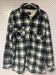 Freedom Foundry Plush Lined Fleece Jacket / Shirt Gray Men's Size Large sherpa - Picture 1 of 4
