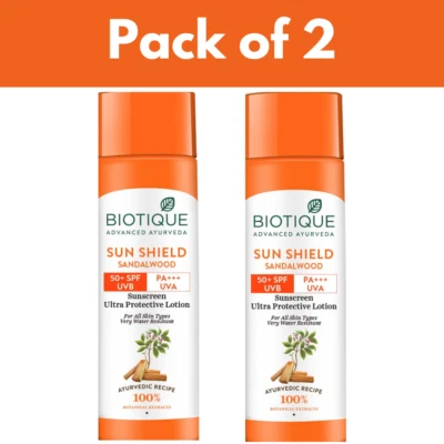 Biotique Sandalwood Sunscreen Ultra Soothing Face Lotion, SPF 50+, PA+++ 120ml - Image 1 of 4