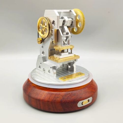 4.7'' Stamping Press Mini Model Rotatable Mechanical Model Toy Gifts for boy men