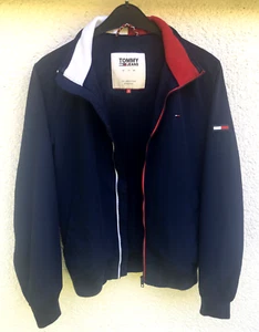 Tommy Hilfiger Jeans Jacke Gr. S 16-17 J, Reißverschluss hoher Kragen, blau TOP - Bild 1 von 6