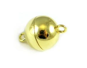 Vergoldet 12mm. Magnetverschluss. Magnetschließe. Sehr stark. 925er Silber - Bild 1 von 3