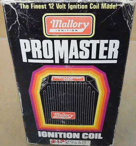 Mallory 29440 Early Promaster Classic coil, Oil Filled, 49,000V, Black, W/Hdw - Picture 1 of 3
