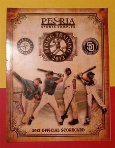 2012 SCORECARD FRÜHLINGSTRAINING SEATTLE MARINERS vs SAN FRANCISCO GIANTS - Bild 1 von 1