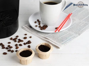 300 Paper Coffee Single-Use Filters, Brown, All-Natural & Unbleached for Keur... - Picture 1 of 12