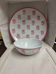 Marks & Spencer Percy Pig Pig-Nic 2 Piece Dinner Set Picnic M&S Plate & Bowl - Picture 1 of 6