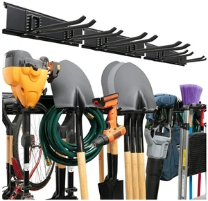 Tidyme 48" Garage Werkzeugregal Wandhalterung Organizer 3 Schienen 6 Haken 300 Pfund Kapazität - Bild 1 von 8