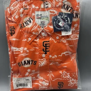 San Francisco Giants MLB Reyn Spooner Hawaiian Shirt Mens Size 3XL Orange - Picture 1 of 4
