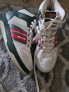 NEW TROOP ICE LAMB LIMITED EDITION OLD SCHOOL GREEN WHITE RED HI TOP SNEAKERS 8 - Picture 1 of 11