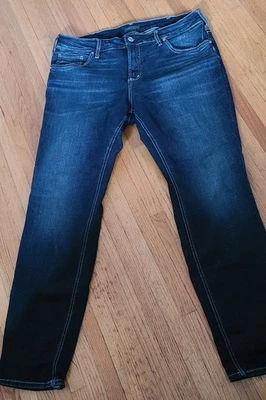 Silver Jeans Co Jeans Womens 16W/29 Boyfriend Dark Wash Stretch Relaxed Comfort - Image 1 of 4