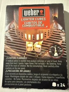Weber 7417 Cubi Accendino Grigliato - Luci Inodore Non Tossiche Quando Bagnato, 24 Pac - Foto 1 di 3