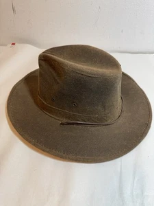 Henschel Vintage Brown Genuine Leather Cowboy Large Hat U.S.A. - Picture 1 of 6