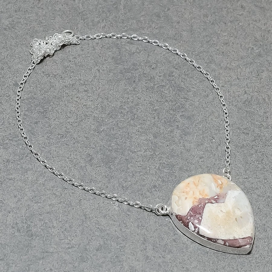 Colgante de cadena de joyería de regalo de piedras preciosas con forma de pera mookaite brechada 1,70" SR 635 Foto 1 de 1