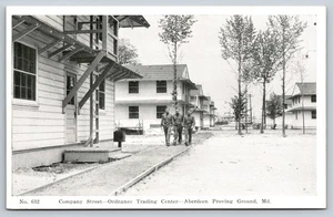 Company Street Ordnance Training Center Aberdeen Proving Ground MD Postcard - Picture 1 of 3