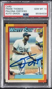 FRANK THOMAS SIGNED AUTOGRAPH TRADING CARD PSA DNA 10 - Picture 1 of 2