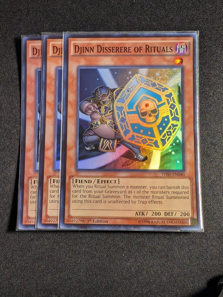 Yugioh 3x Djinn Disserere of Rituals THSF-EN040 1st Edition Super Rare NM - Image 1 of 1