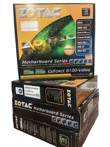 SEALED ZOTAC GeForce GF6100 Value MicroATX Motherboard, Slots: 65W AM3~PCI~DDR3 - Picture 1 of 5