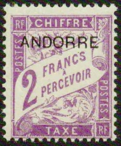 ANDORRA - 1931-2 -2f POSTEO DEBIDO-EN MUY BUEN ESTADO** - Imagen 1 de 1