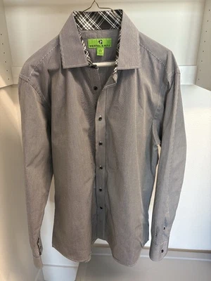 Mens Bristol & Bull Long Sleeve Button Checkered Shirt Size Large 16-16.5 34/35 - Image 1 of 4