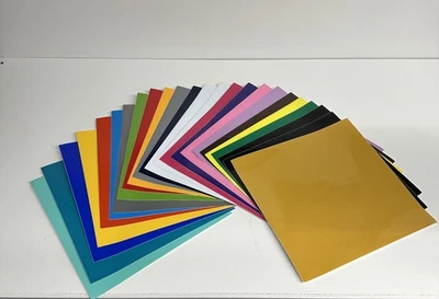 Lot of 2 Packs 50 Sheets Oracal 651 Glossy Vinyl 12' x 12" 24 Pack Top Colors - Image 1 of 4