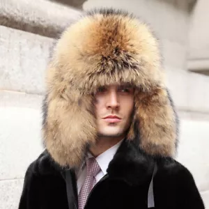 Waschbär Vollfell russische Mütze - Bild 1 von 7