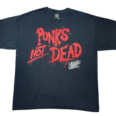 Silver Star Punks Not Dead Grunge Skate Rock Band MMA Gráfico Hombre Camiseta XL Foto 1 de 4