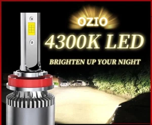 Ozio Bright Vision 4300K Car LED Headlight Bulb 55W Yellowish White - Picture 1 of 9
