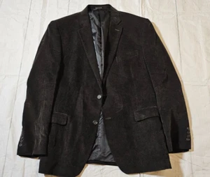 Chaps Sport Coat Blazer Mens 44R Corduroy Two Button Slim Fit Cotton Dark Brown - Picture 1 of 12