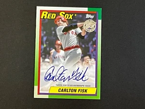 2025 TOPPS BASEBALL CARLTON FISK 90AU-CF 1990 AUTO ON CARD *SEE PICS** SP HTF - Picture 1 of 3