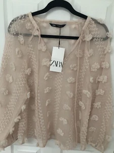 Blusa transparente Zara ¡50% de descuento! Hermoso tamaño pequeño - Imagen 1 de 4
