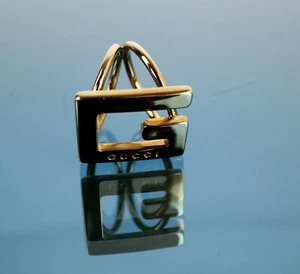 GUCCI Gold Metall G Logo Schal Halter Schal Ring Italy Gebraucht Gut - Bild 1 von 7
