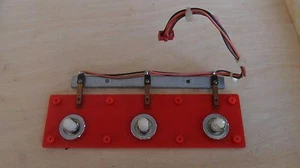Botones de carrete de parada Pachislo y placa de contacto con cables originarios de Aladdin II - Imagen 1 de 5