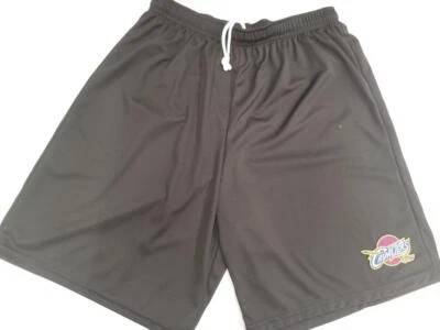 0725 NBA Team Apparel CLEVELAND CAVALIERS Polyester SHORTS Maroon Gold Black NEW - Image 1 of 3