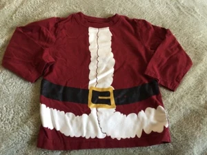 Crazy 8 Boys Red White Santa Suit Long Sleeve Shirt 2T - Picture 1 of 5