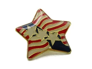 Pin estrella bandera Estados Unidos tono patriótico y dorado - Imagen 1 de 4