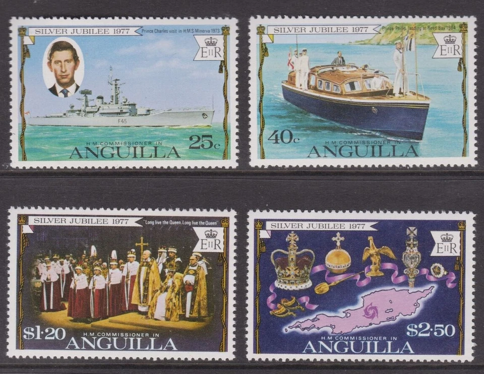 Anguilla 1977 Silver Jubilee set SG 269-272 MNH mint *COMBINED P&P - Image 1 of 1