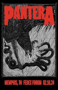 Pantera Memphis 2024 Konzert Poster 11 x 17 gerahmt - Bild 1 von 2