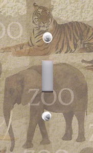 Lichtschalterplatte Schalterplatte & Steckdosenabdeckungen ZOO TIERE ELEFANT TIGER LÖWE - Bild 1 von 26