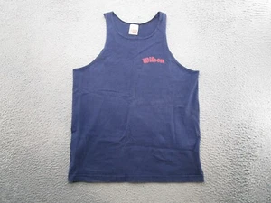 Vintage 90s Wilson Spell Out Tank Top Shirt Men's Size L USA Made Athletic - Picture 1 of 11